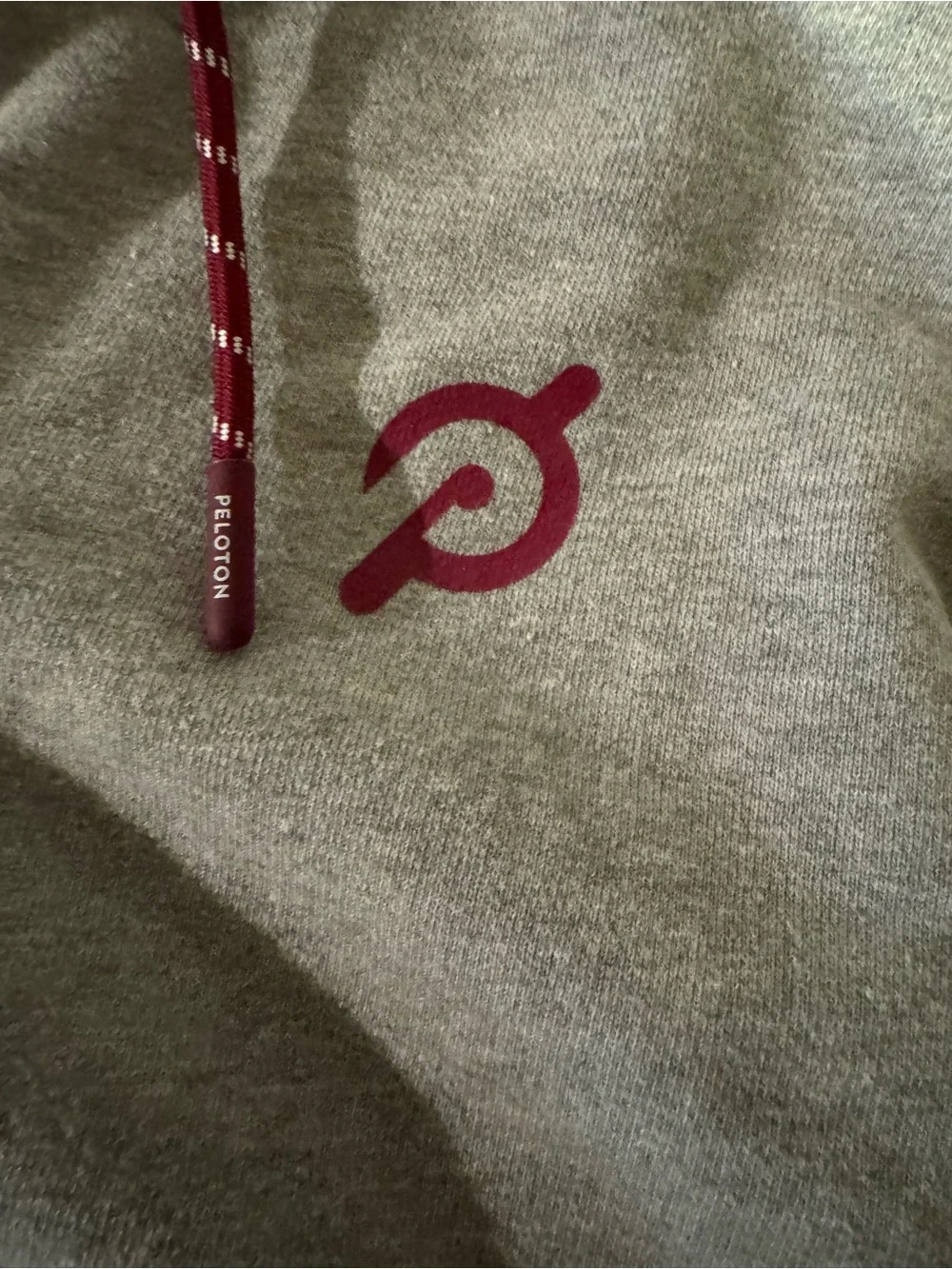 Peloton Gray Half Zip Hoodie Sweatshirt Logo Pullover Women’s Medium - Picture 3 of 9